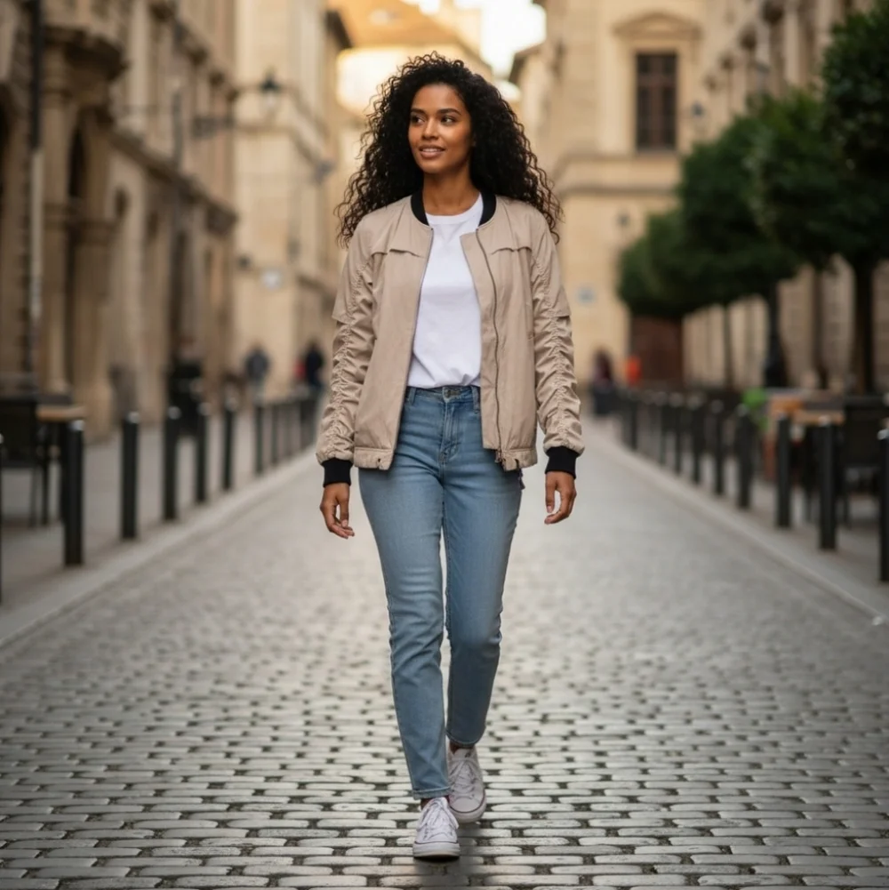 *NWOT* Antioch Ruched Sleeve Bomber Jacket Streetwear Lightweight Coat Sz S - Picture 9 of 9